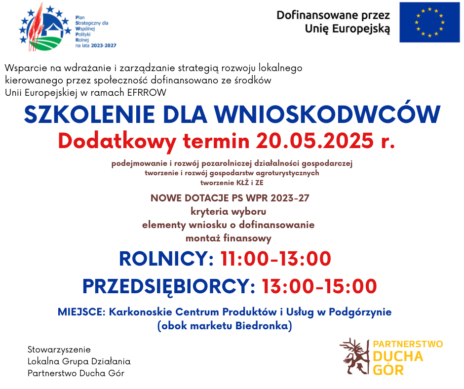 szkolenie 20.05 dodatkowy termin